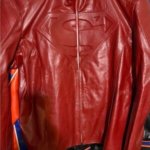 Superman Red Leather Performance Jacket